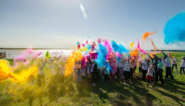 Color Run at Beaon Hill by Sky Guys of Cedar Creek Lake