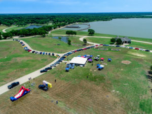 Aerial of the 2018 DFWLX Mopar Picnic