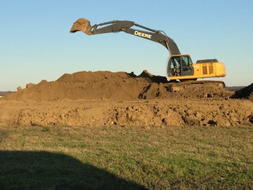 SUR Custom Homes at Beacon Hill begins excavation for Lot 99 on Cedar Creek Lake