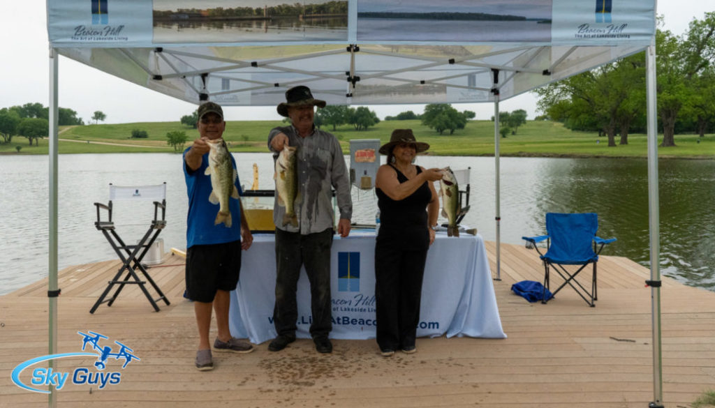 Mark McDonald and guests at Lake Ava Rosetta Bass Tournament.