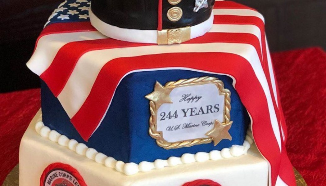 usmc birthday ball cake